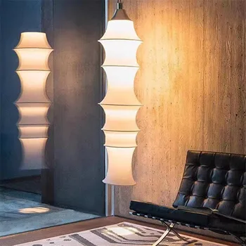 Falkland Prívesok svetlo Nordic Umenie Led hodváb svetlo Obývacia Izba Sofaside Visí Lampa Biela Luminarias Dekor home design svetlo